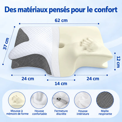 Oreiller cervical ergonomique Nuvéore™